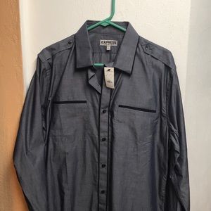 Express 100% cotton long sleeve dress shirt